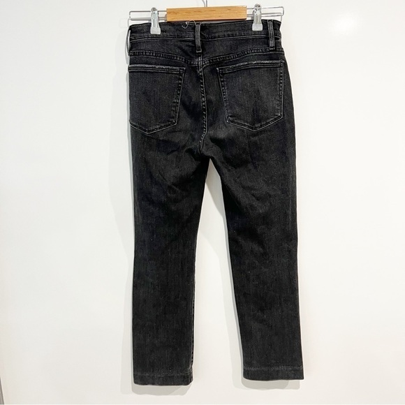 Frame Denim Le Nouveau Straight Jeans in Castelo Black Wash - Picture 6 of 11